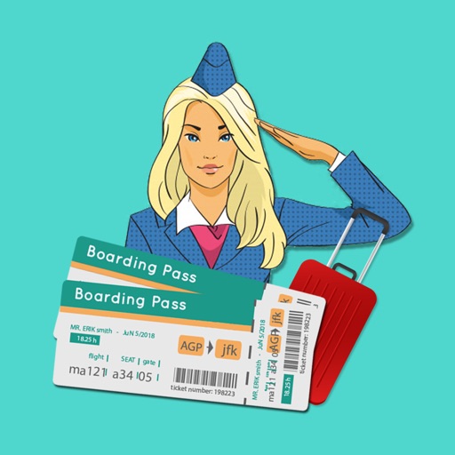 Flight Attendant Life Stickers icon