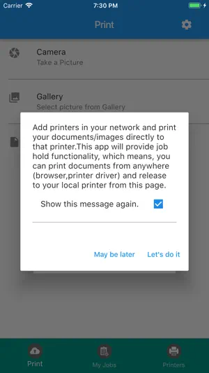 Cloud Ready printer screenshot 2