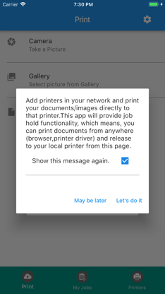 Cloud Ready printer screenshot 2