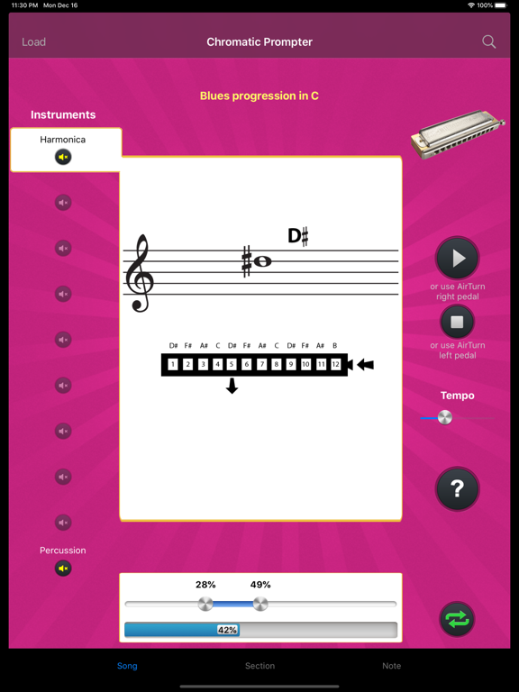 Screenshot #4 pour Chromatic Harmonica Prompter