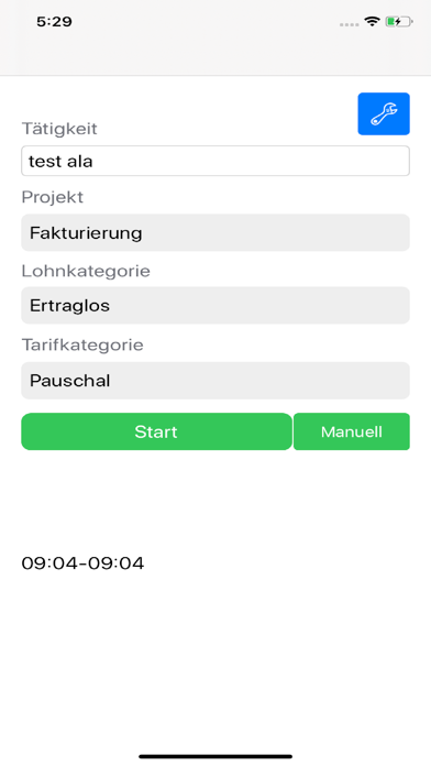 Screenshot #1 pour Dialog Time Start Stop