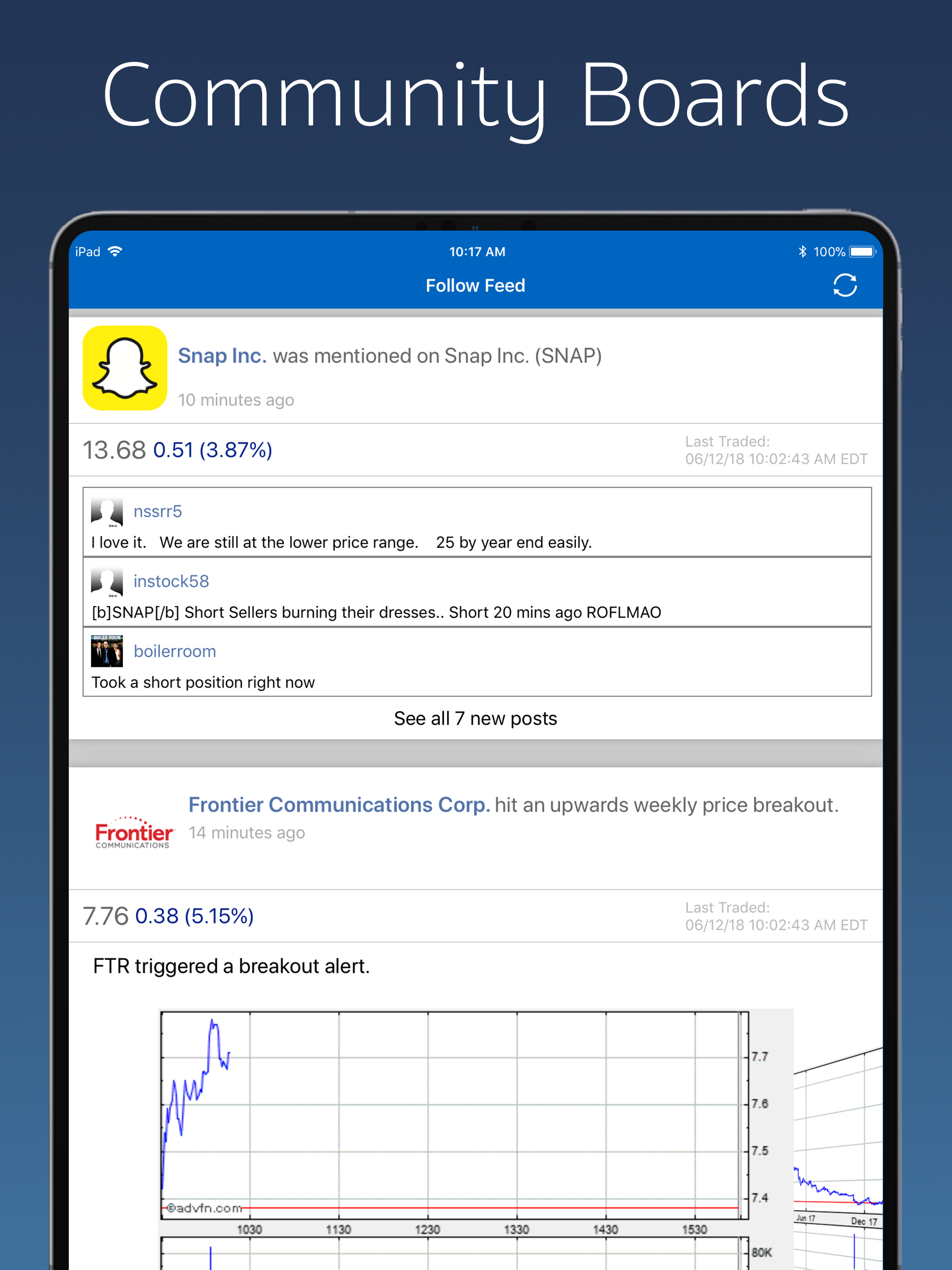 Follow Feed - Shares, Crypto