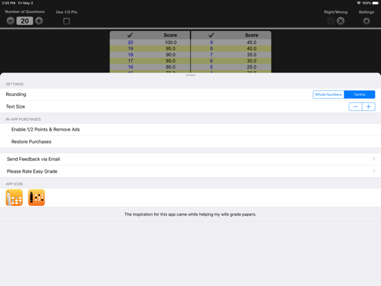 Easy Grade - EZ Grader iPad screenshot 4 - Education app
