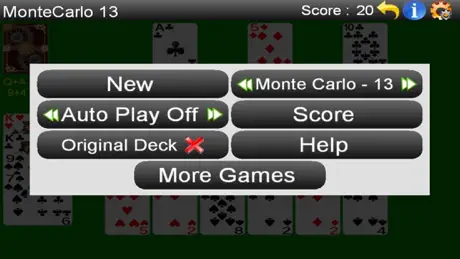 Monte Carlo Solitaire -- Lite