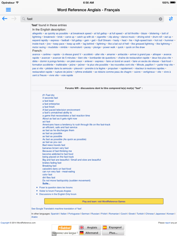 Screenshot #5 pour Dictionnaire Anglais WordRef.
