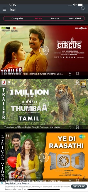 Isai: Tamil video songs 2019(圖3)-速報App