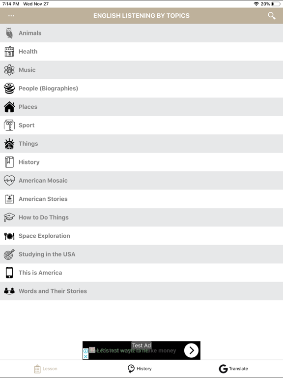 Screenshot #4 pour English Listening By Topics