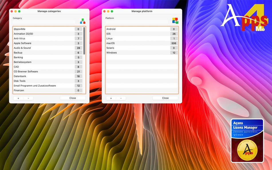 #3. Acana License Manager (macOS) 由: @pps4Me