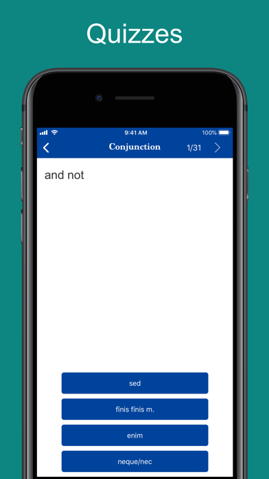 Latin Core Vocabulary Screenshot