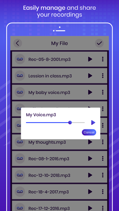 Screenshot #3 pour Audio Recorder & Editor