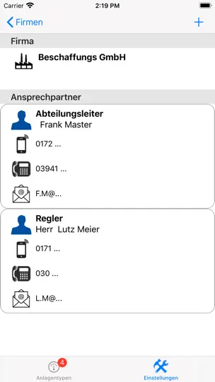 Screenshot von MySMS auf dem iPhone 5
