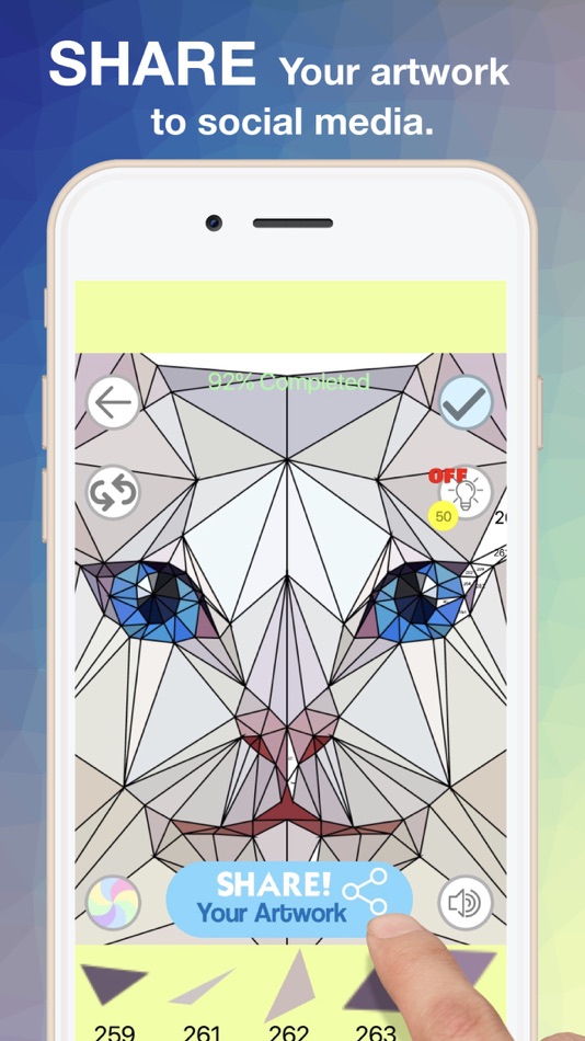 #6. Low-Poly Art color by number (iOS) Podle: Ratchanee Noparat