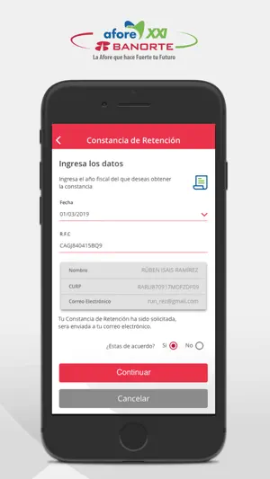 AforeMóvil XXIB screenshot 1