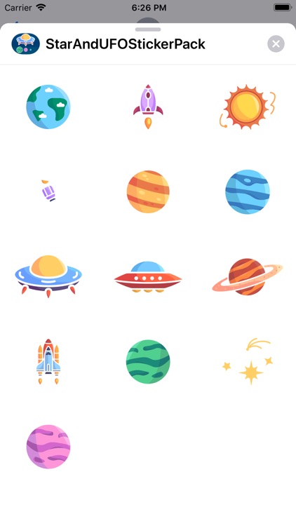 StarAndUFOStickerPack