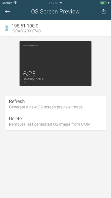 OpenManage Mobile Screenshot