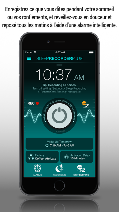 Télécharger Sleep Recorder Plus pour iPhone / iPad sur l'App Store  (Medecine)