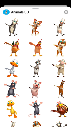 Animal 3D Stickers - Emojis screenshot 1