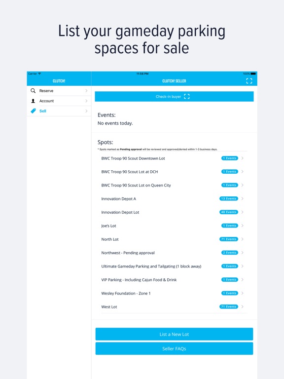 Clutch!: Gameday Made Better iPad screenshot 3 - Travel app