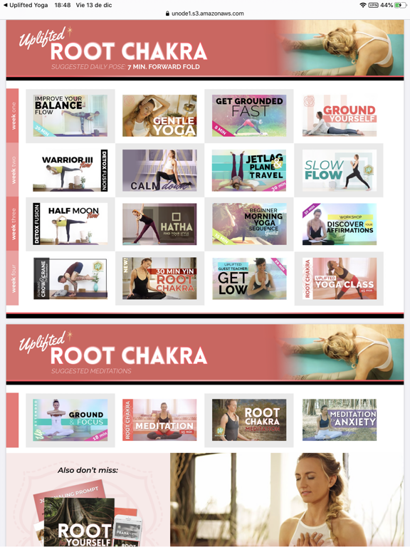 Uplifted Yoga iPad screenshot 8 - Health & Fitness app