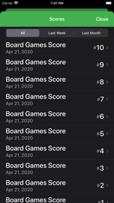 Score Tracking and Statistics screenshot