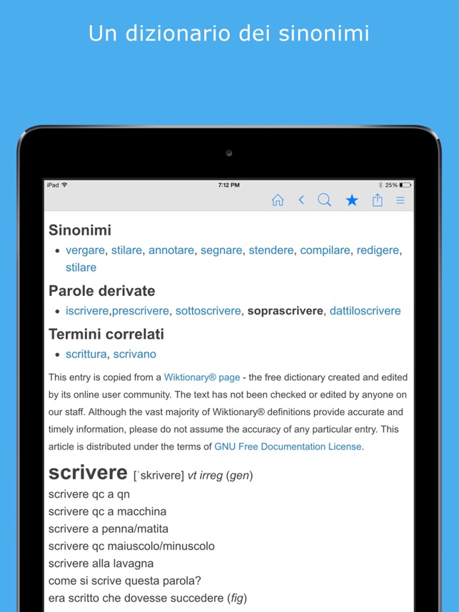 Dizionario Italiano e Sinonimi on the App Store