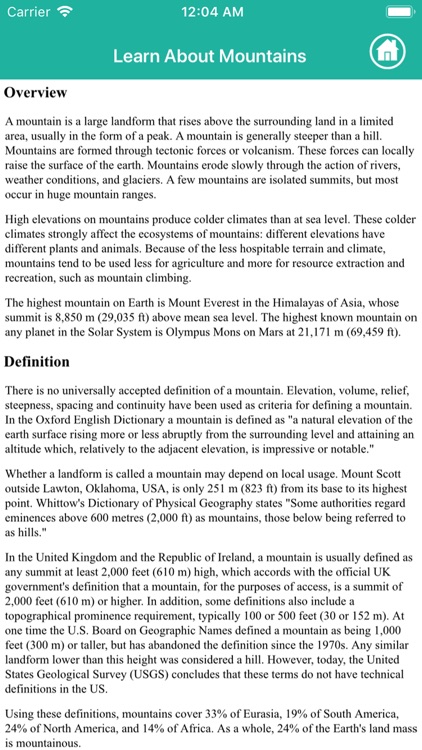 World Geography : Mountains screenshot-4