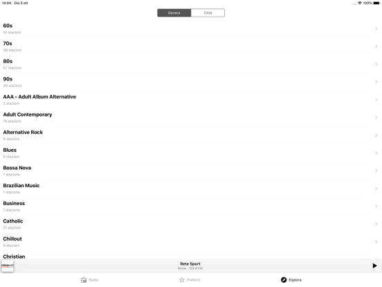 Radio FM Italy iPad screenshot 4 - Music app