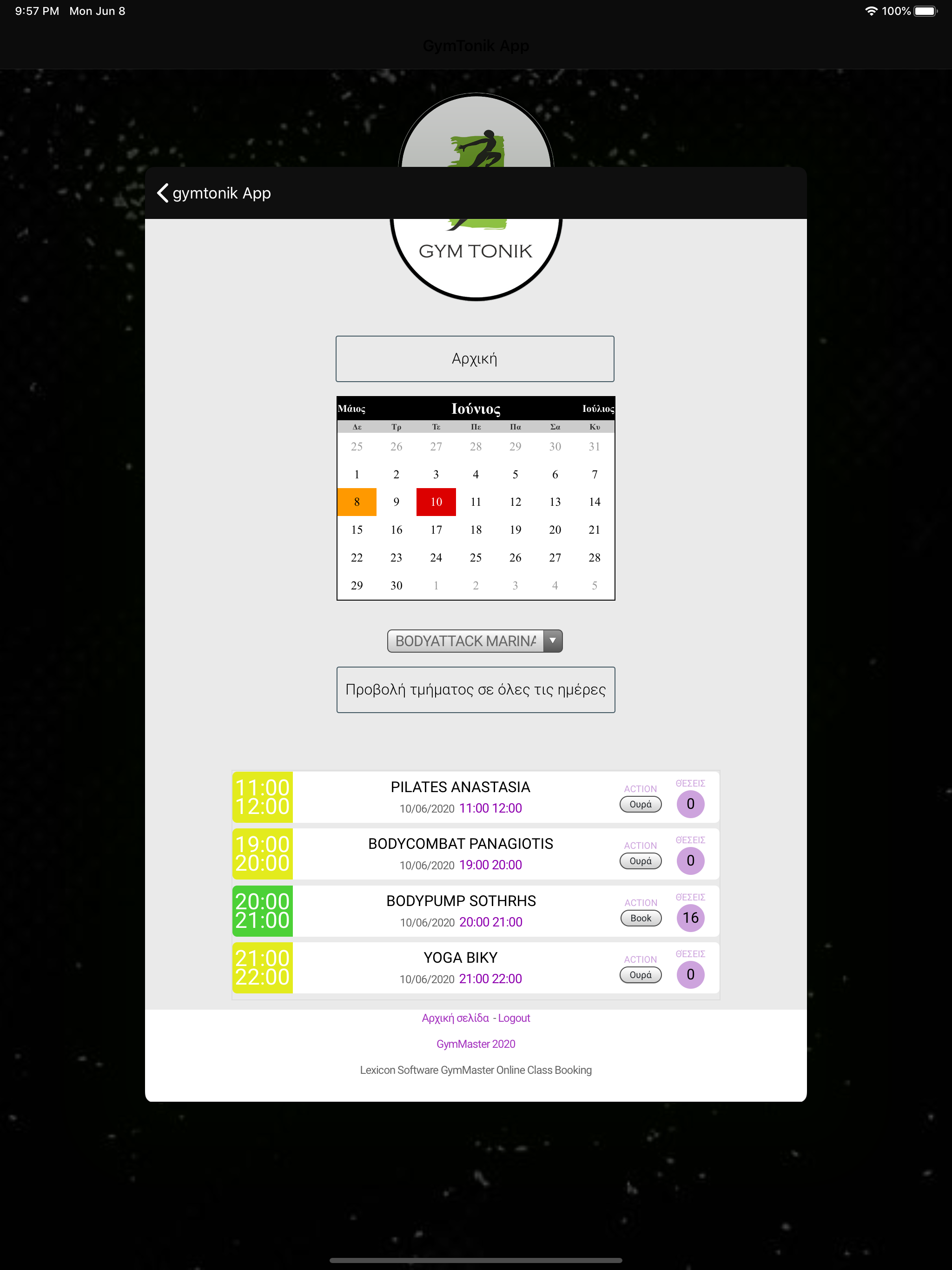 GymTonik App
