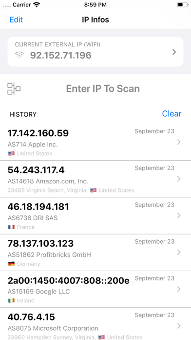 Screenshot #1 pour IP Infos - IP Tracker