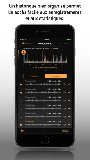 Capture d'écran de Sleep Tracker: Snore Recorder™ sur iPhone 2