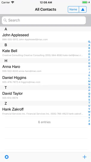 Captura de pantalla de Contacts Last Entries & Search en iPhone 1