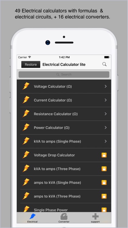 Electrical Calculator lite screenshot-0