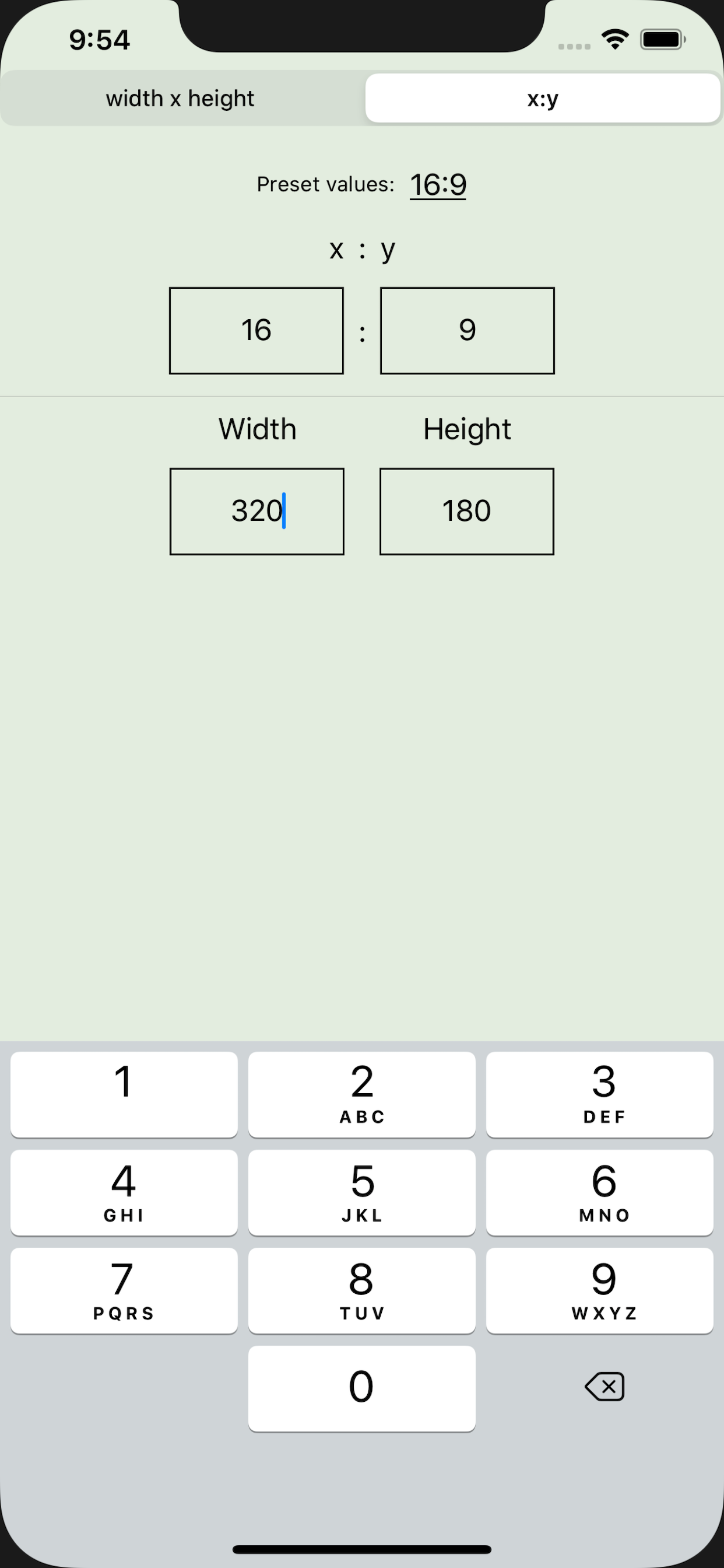 Aspect:Ratio Calc