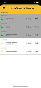 Ficha de Treino screenshot #3 for iPhone