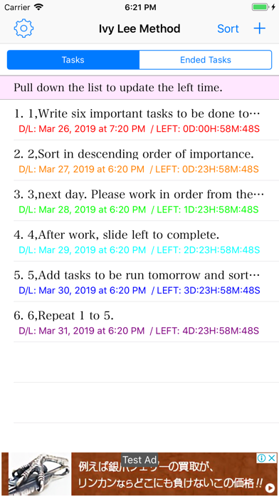 Screenshot #1 pour Ivy Lee Method 2