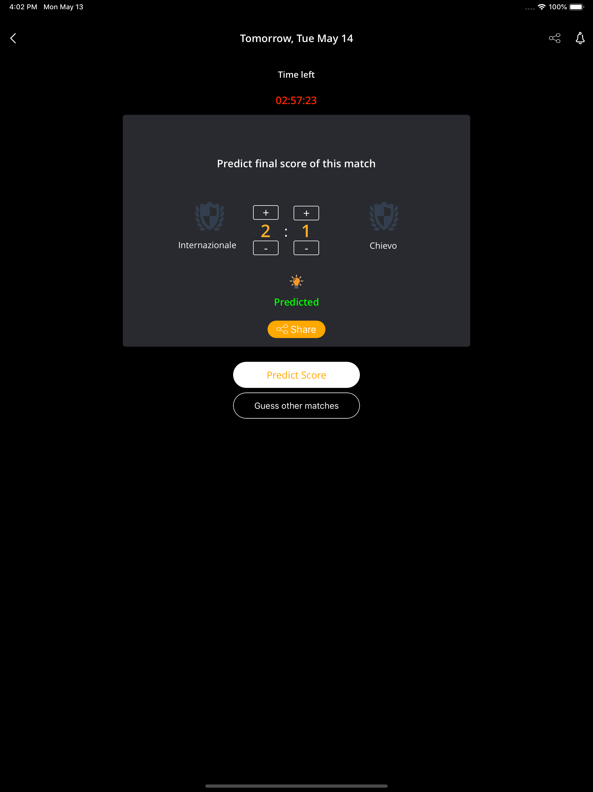 VinScore: Guess score for fun