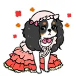 Adorable Cavalier Dog Sticker App Contact