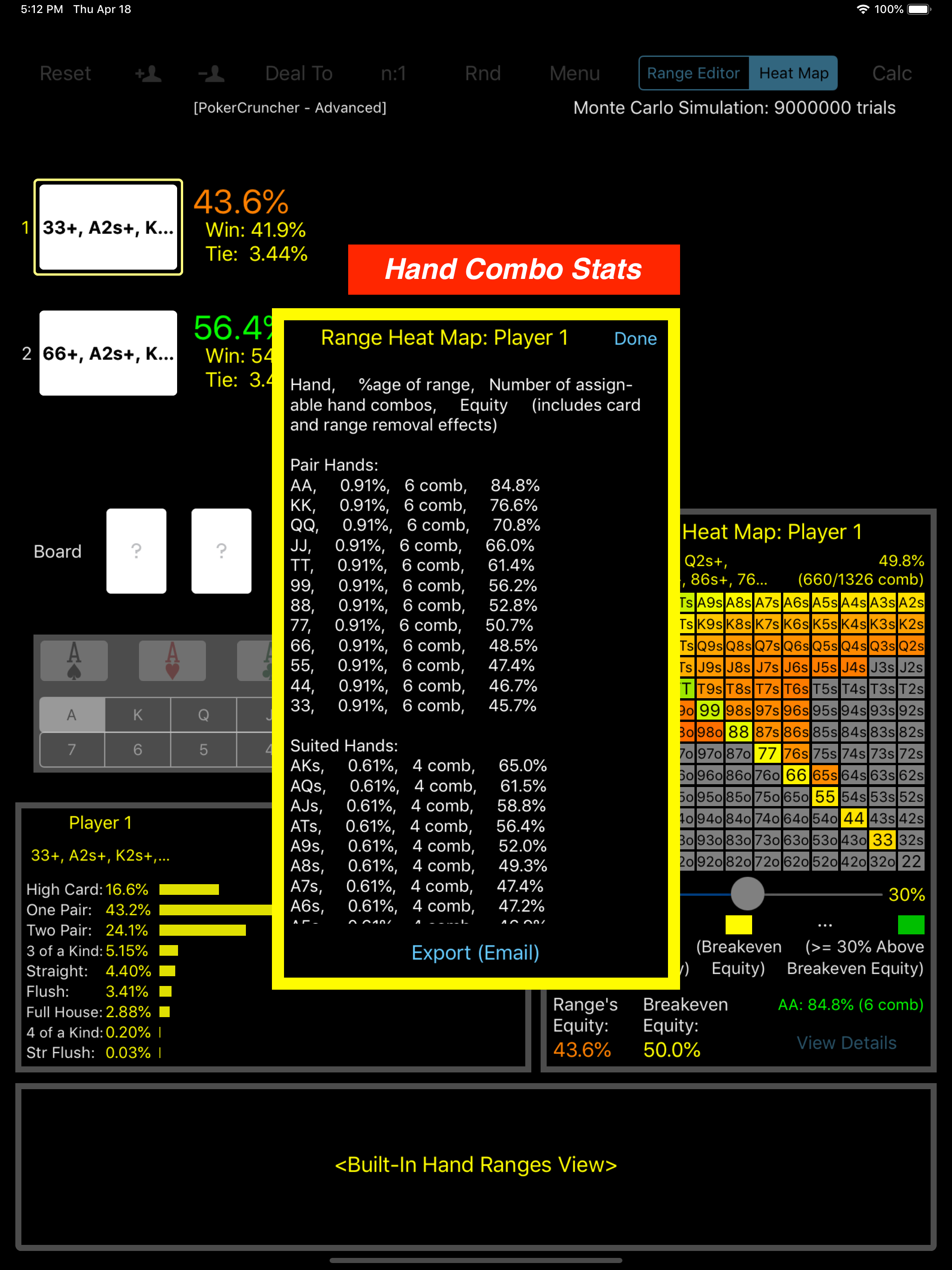 PokerCruncher for iPad - Adv screenshot 3