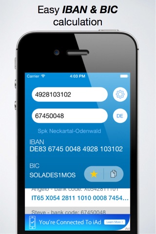 IBAN Calculator App - náhled