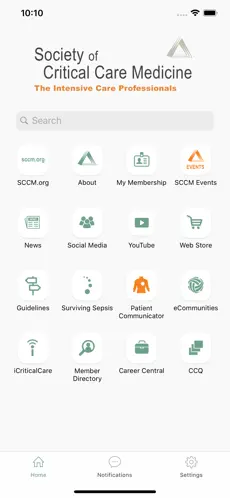 화면 캡처 1 Society of Critical Care Med iphone