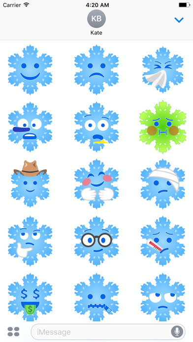 Screenshot #2 pour Christmas Snowflakes Stickers
