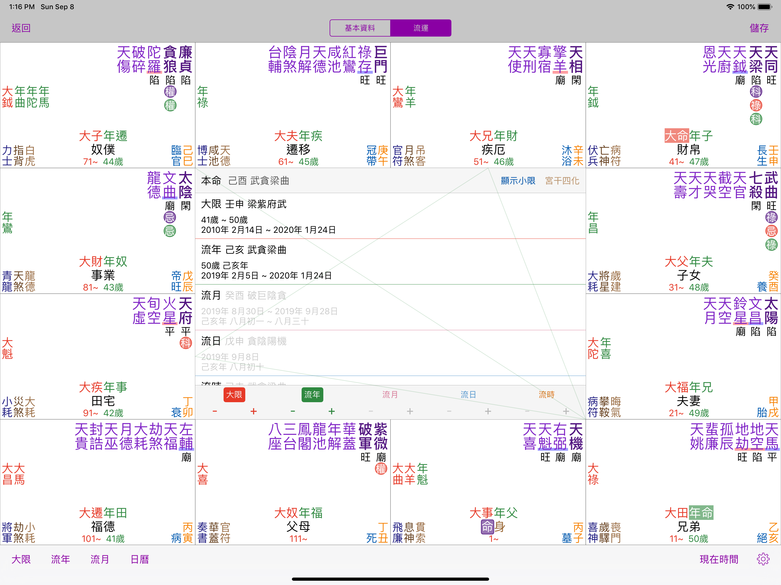 十三行紫微斗數 for iPad screenshot 2