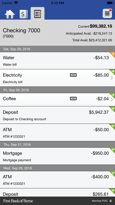 First Bank of Berne Business Screenshot