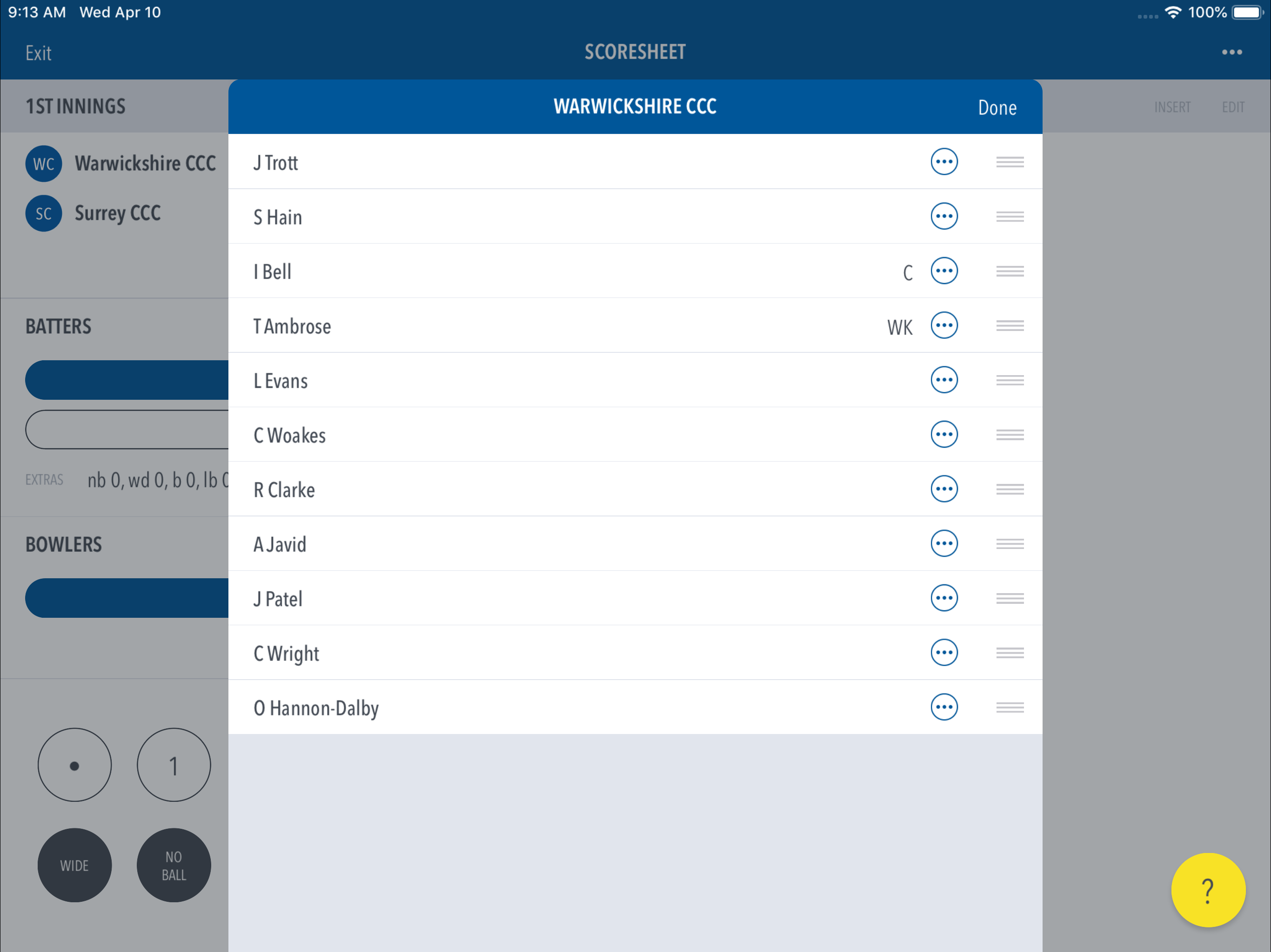 Play-Cricket Scorer screenshot 8