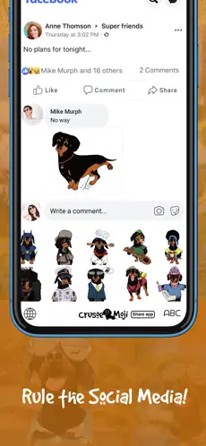 Captura de Pantalla 7 CrusoeMoji - sausage dog mojo iphone