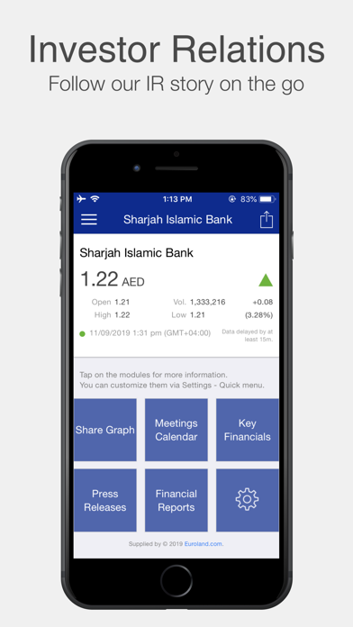 SIB Investor Relations Screenshot