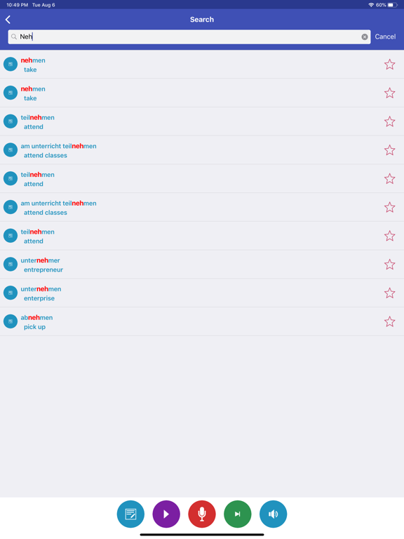 Learn German Daily iPad screenshot 4 - Education app