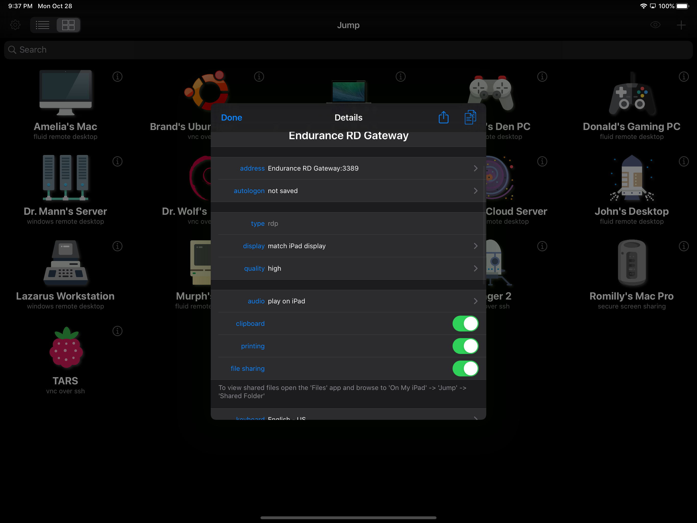 Jump Desktop (RDP, VNC, Fluid) screenshot 13