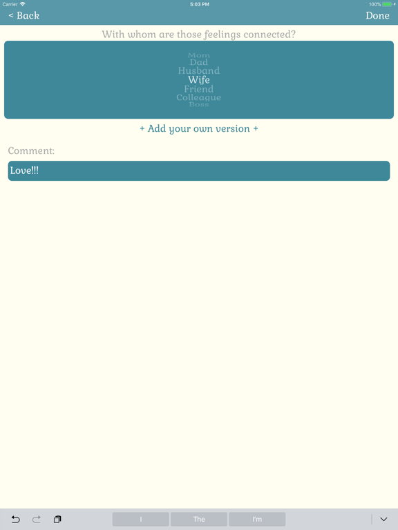 Emotions Diary iPad screenshot 5 - Health & Fitness app