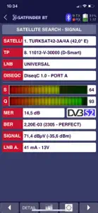 SATFINDER BT DVB-S2 screenshot #2 for iPhone